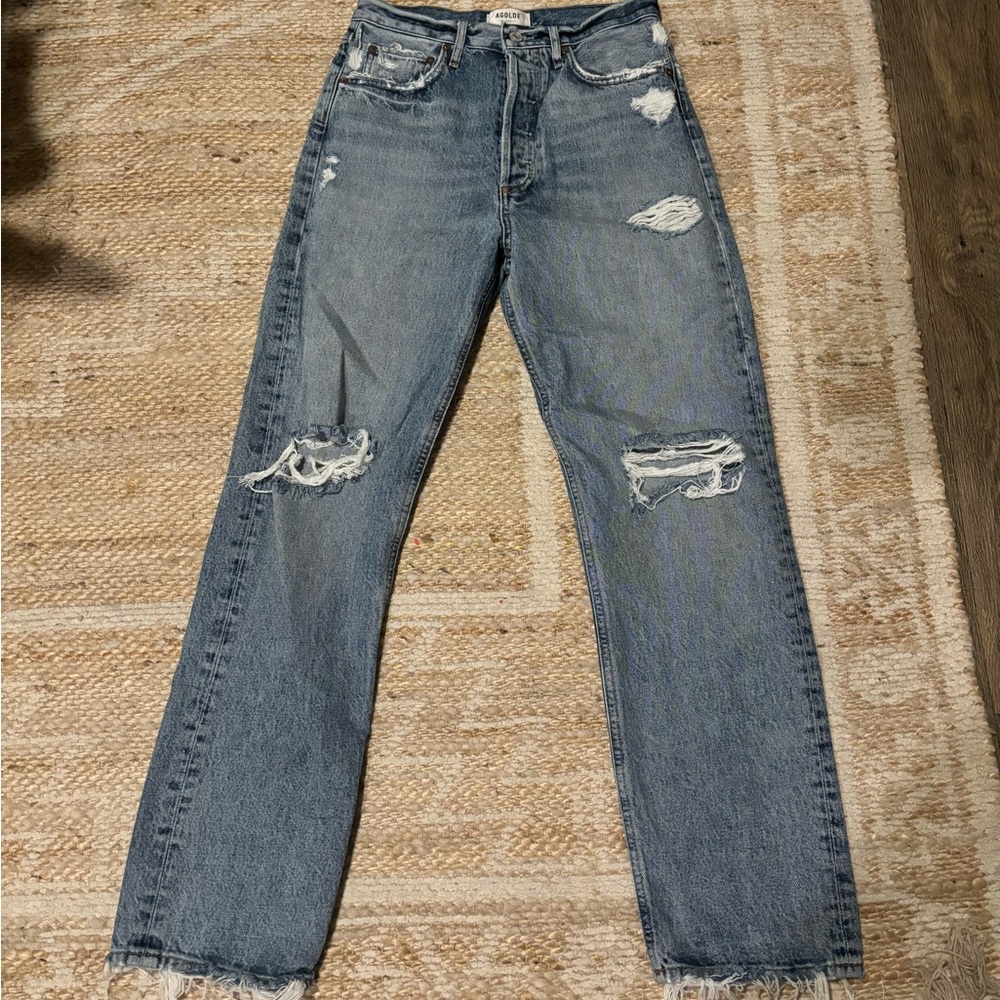 AGOLDE DISTRESSED DENIM JEAN